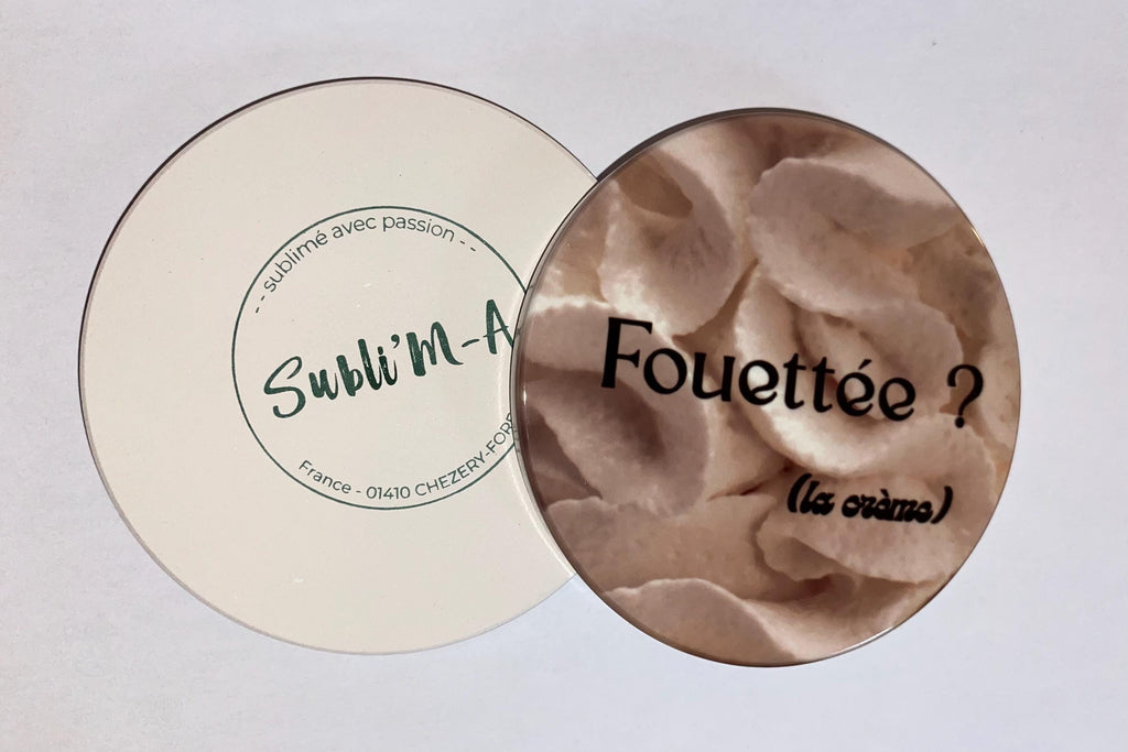 Lot 4 sous-verres/dessous de tasses, sous-bocks, céramiques, ronds, thème Jeu de Mots